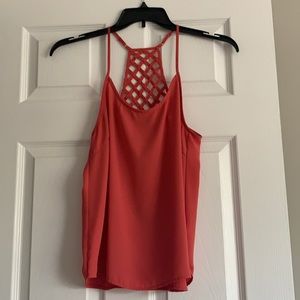 large, coral tank top